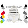 Certifikát dárce 800kč